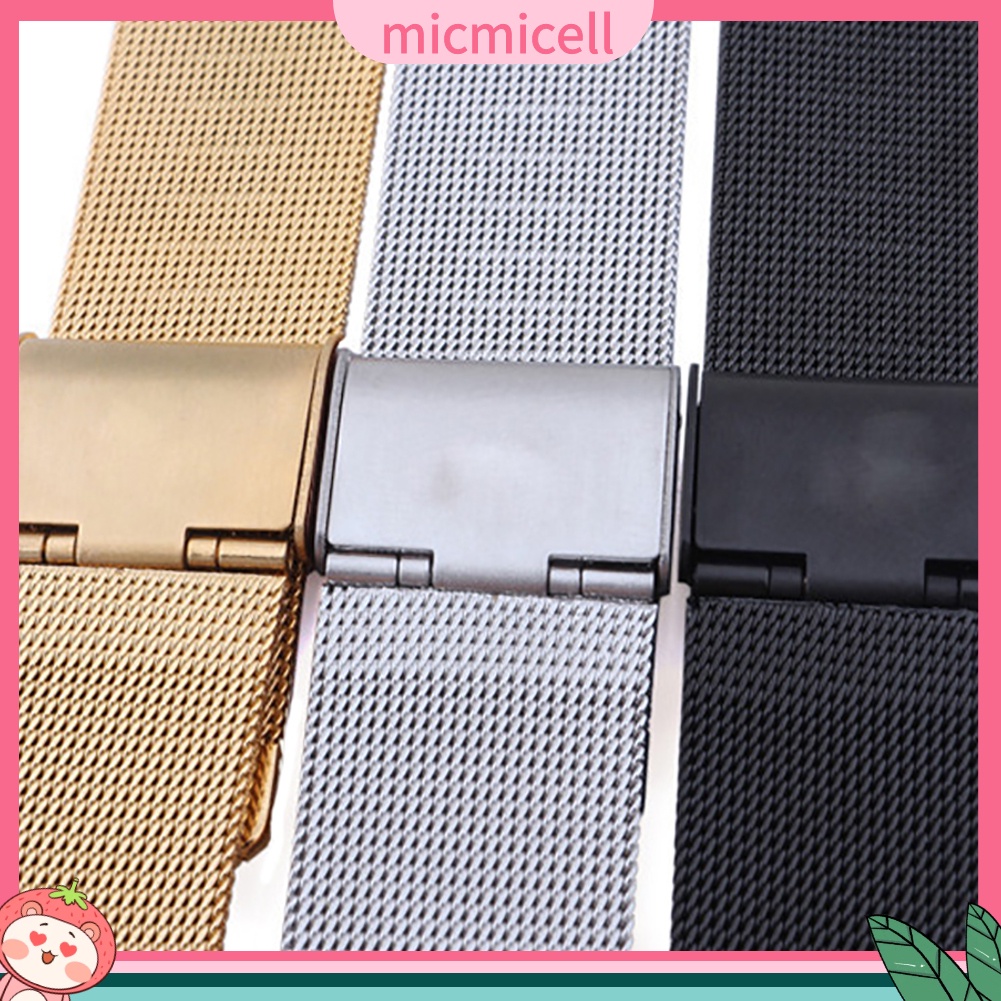 MICMICELL| Dây đeo đồng hồ bằng thép không gỉ dạng lưới 0.4mm 18mm - 24mm
