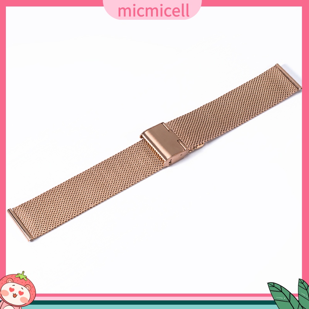 MICMICELL| Dây đeo đồng hồ bằng thép không gỉ dạng lưới 0.4mm 18mm - 24mm