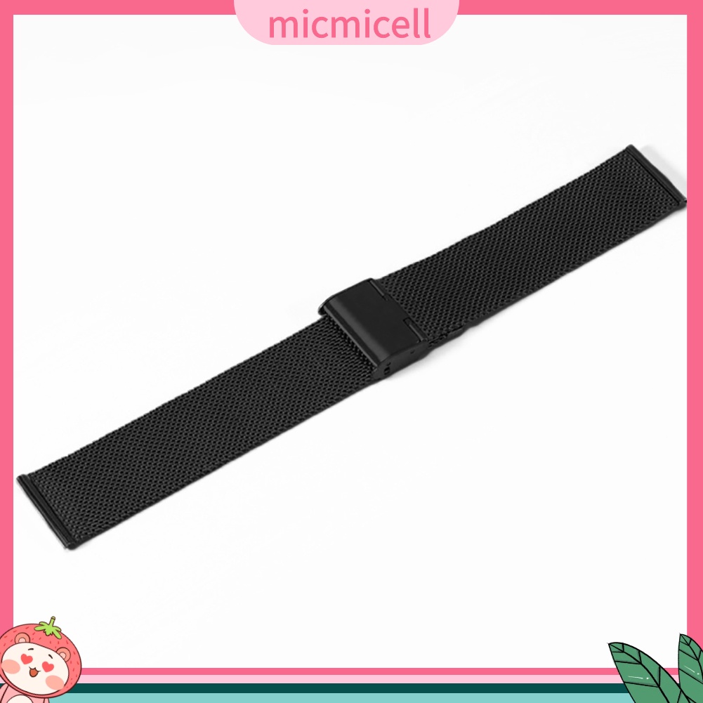 MICMICELL| Dây đeo đồng hồ bằng thép không gỉ dạng lưới 0.4mm 18mm - 24mm