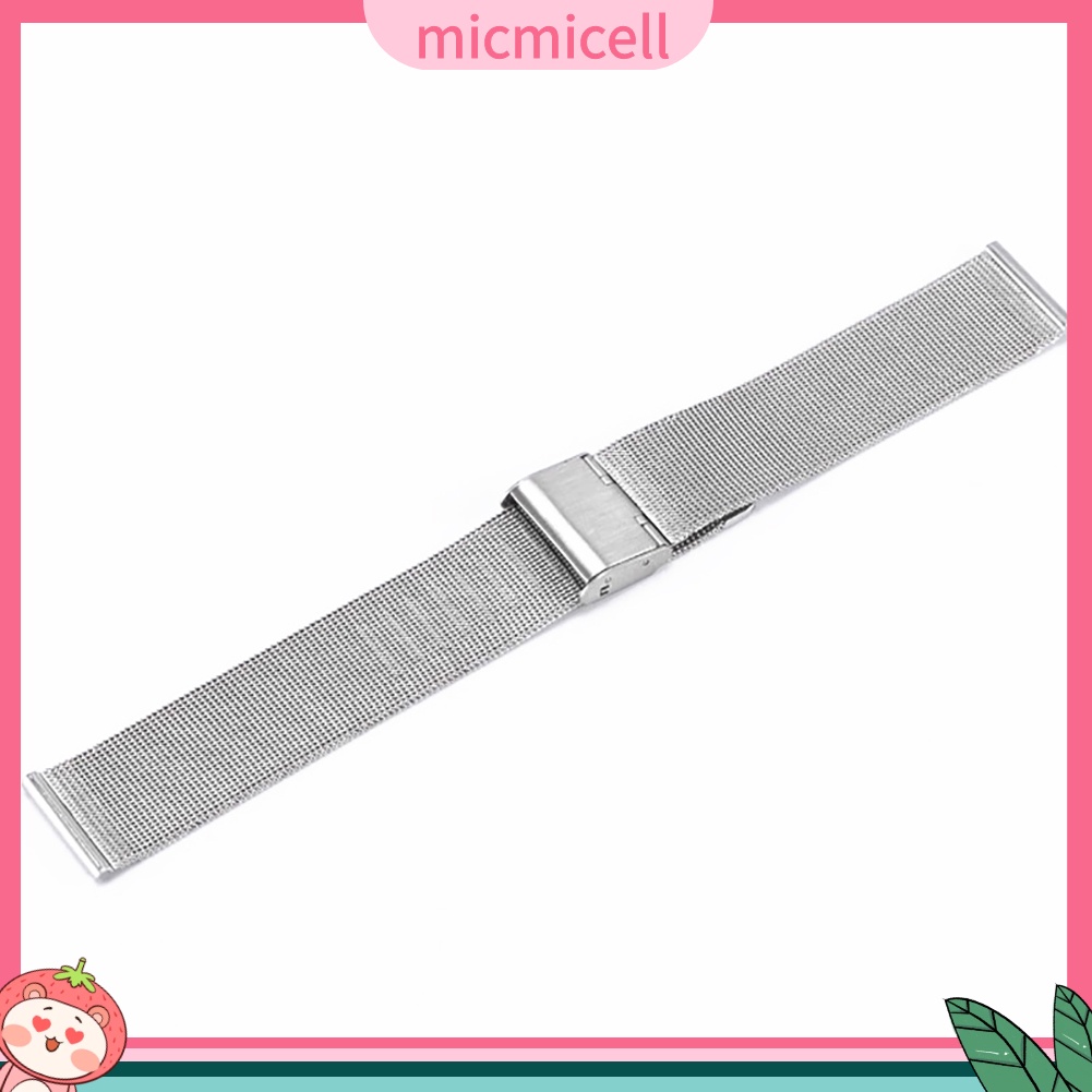 MICMICELL| Dây đeo đồng hồ bằng thép không gỉ dạng lưới 0.4mm 18mm - 24mm