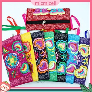 MICMICELL| Ví cầm tay thêu họa tiết thổ cẩm thời trang cho nữ