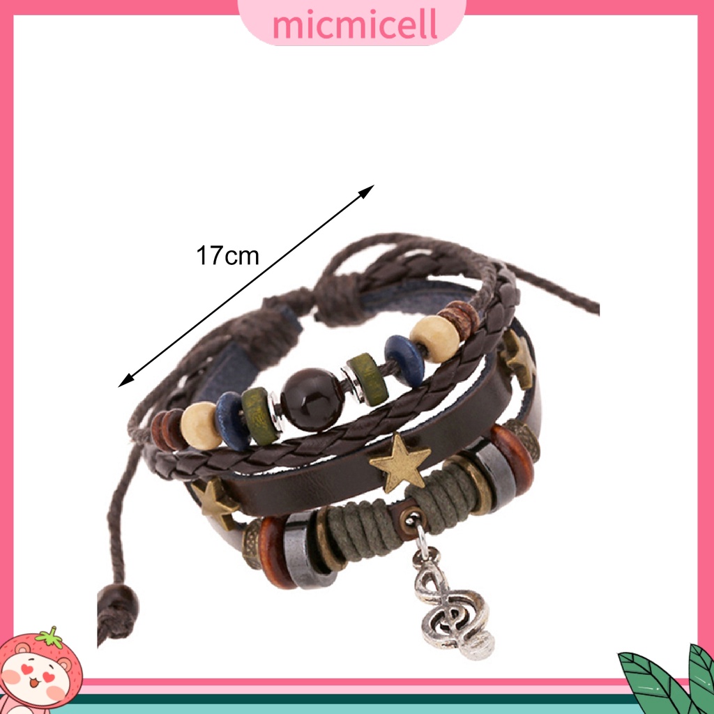 MICMICELL| Vòng tay giả da kiểu dây bện thời trang cho nữ