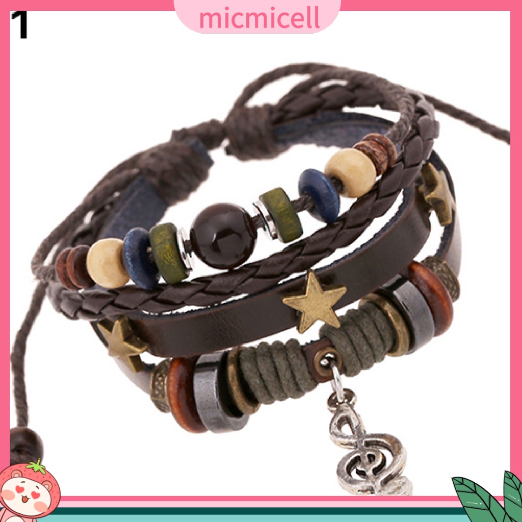 MICMICELL| Vòng tay giả da kiểu dây bện thời trang cho nữ