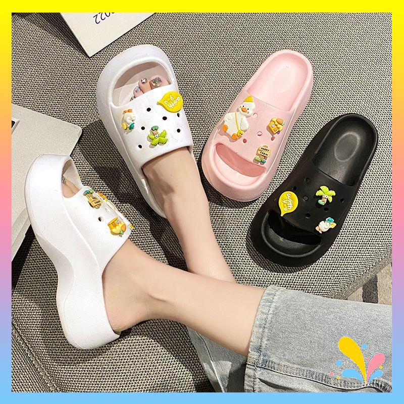 Dép lê nữ đế dày đáng yêu hoạt hình đế mềm gia dụng chống trượt