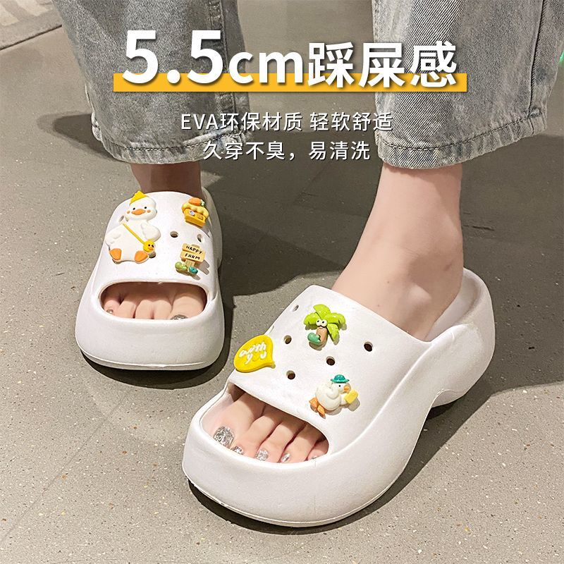 Dép lê nữ đế dày đáng yêu hoạt hình đế mềm gia dụng chống trượt