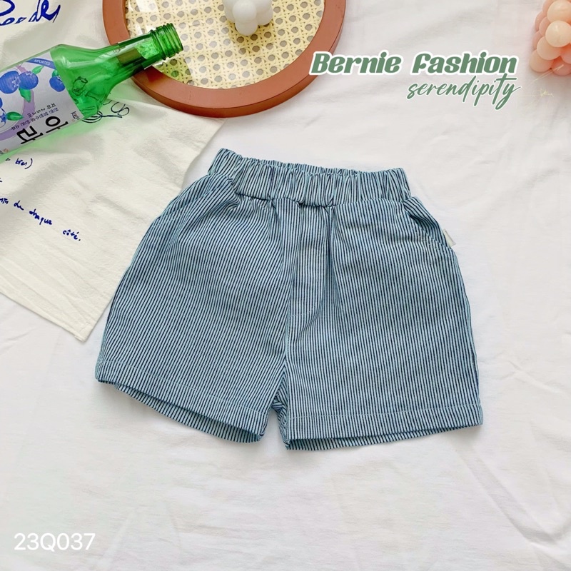 Quần sooc bé trai Bernie kaki mềm cho bé từ 9-22kg-23Q037