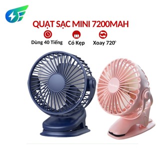 Quạt Để Bàn Mini F06 7200mAh 40 Tiếng Liên Tục F04 6400mAh - 15 Tháng