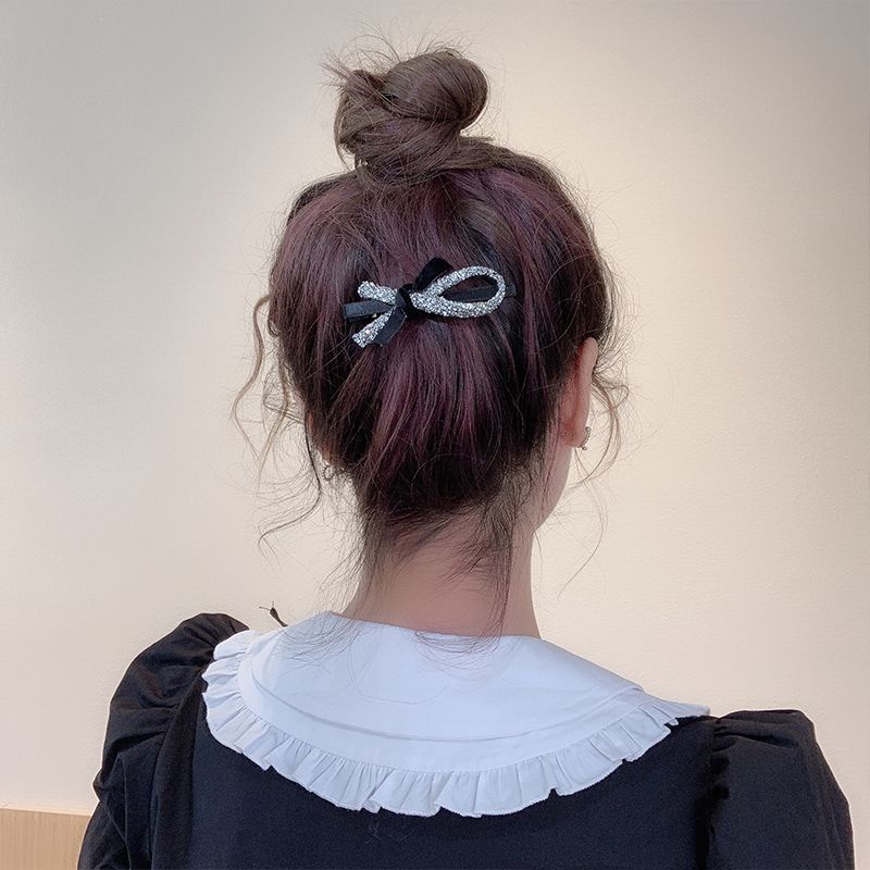 Kẹp Tóc Phẳng Lấp Lánh Sang Trọng Phong Cách Hàn Quốc Cho Nữ