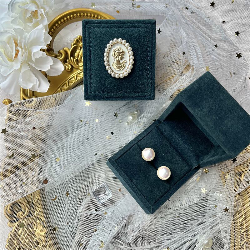 Hộp Đựng Trang Sức Cao Cấp Hình Chim Công Màu Xanh Dương Phong Cách retro