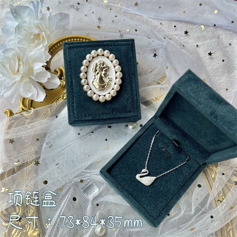 Hộp Đựng Trang Sức Cao Cấp Hình Chim Công Màu Xanh Dương Phong Cách retro