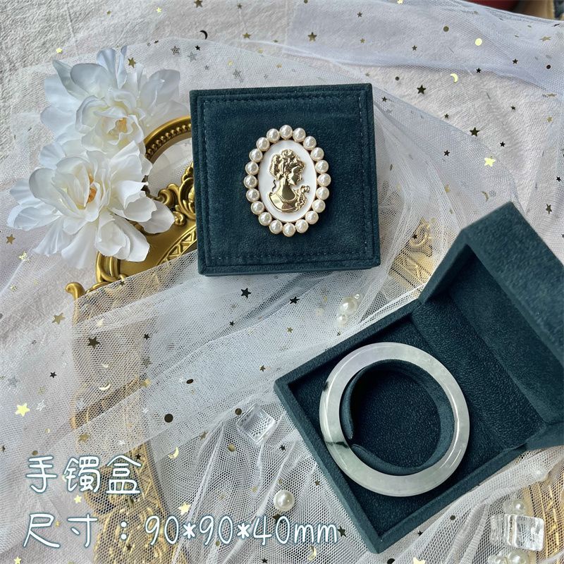 Hộp Đựng Trang Sức Cao Cấp Hình Chim Công Màu Xanh Dương Phong Cách retro