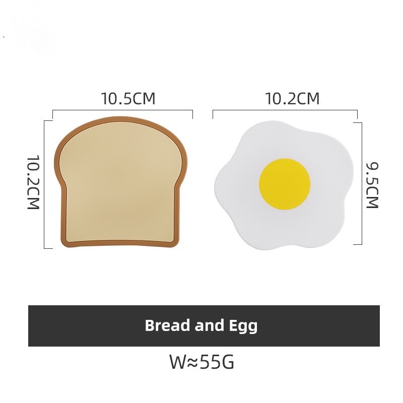 Tấm lót ly Breakfast silicone cách nhiệt