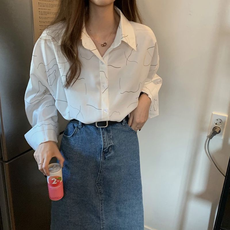 Jiashucheng Áo Sơ Mi Dài Tay Phong Cách Hàn Quốc Thời Trang Mới Cho Nữ