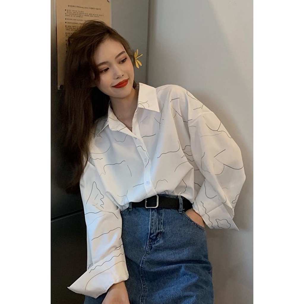 Jiashucheng Áo Sơ Mi Dài Tay Phong Cách Hàn Quốc Thời Trang Mới Cho Nữ