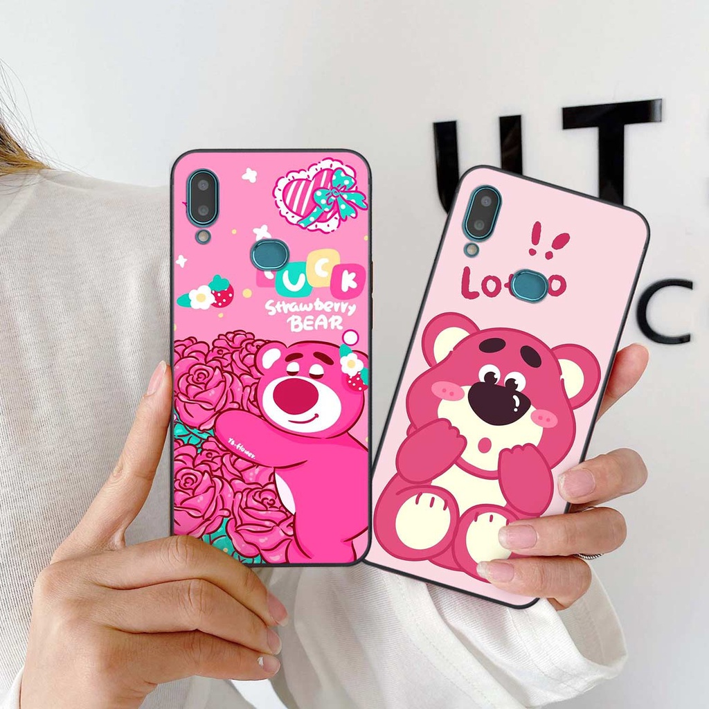 Ốp Samsung A10s phong cách nice sweet bear gấu dâu lotso hot trend thời trang