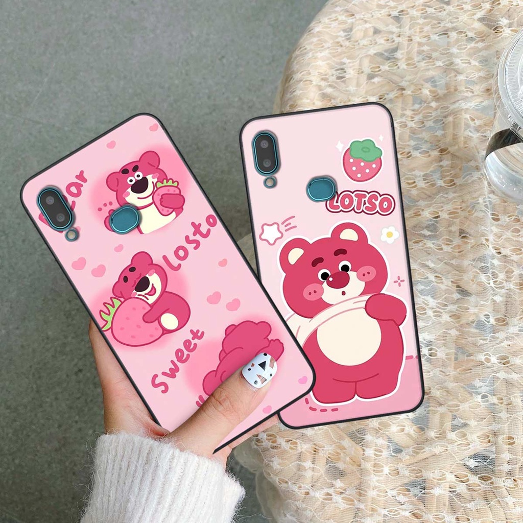 Ốp Samsung A10s phong cách nice sweet bear gấu dâu lotso hot trend thời trang