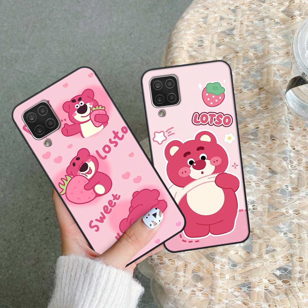 Ốp Samsung A12 / M12 phong cách nice sweet bear gấu dâu lotso hot trend thời trang