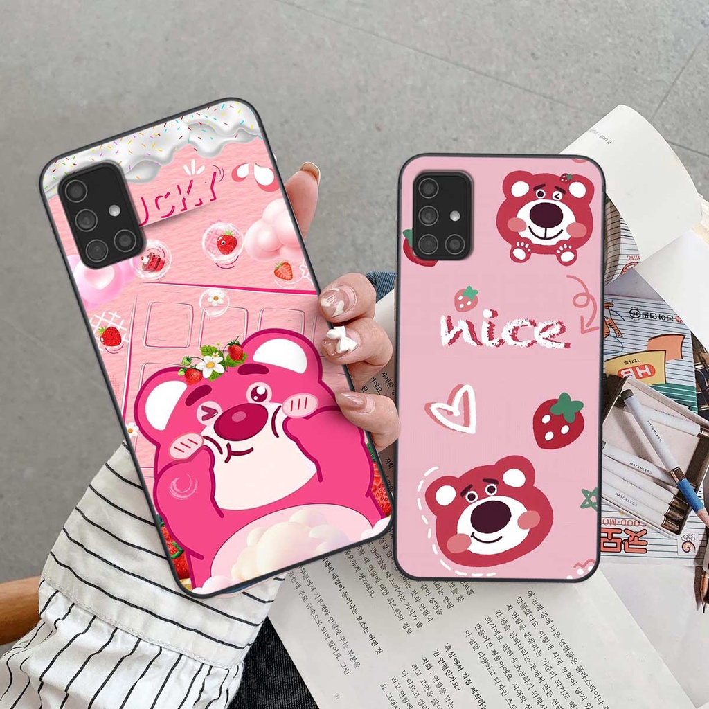 Ốp Samsung A31 / A51 / A71 phong cách nice sweet bear gấu dâu lotso hot trend thời trang