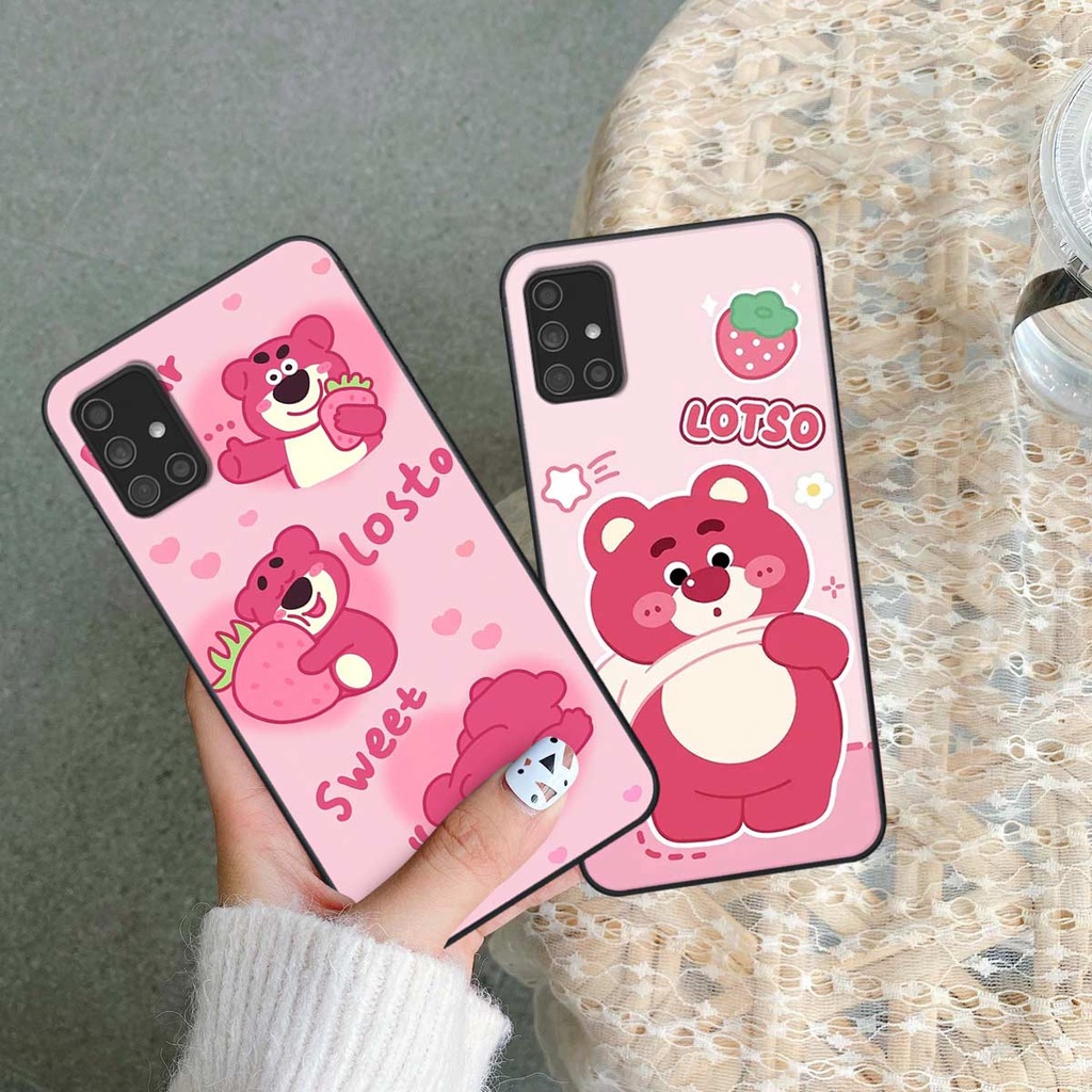 Ốp Samsung A31 / A51 / A71 phong cách nice sweet bear gấu dâu lotso hot trend thời trang
