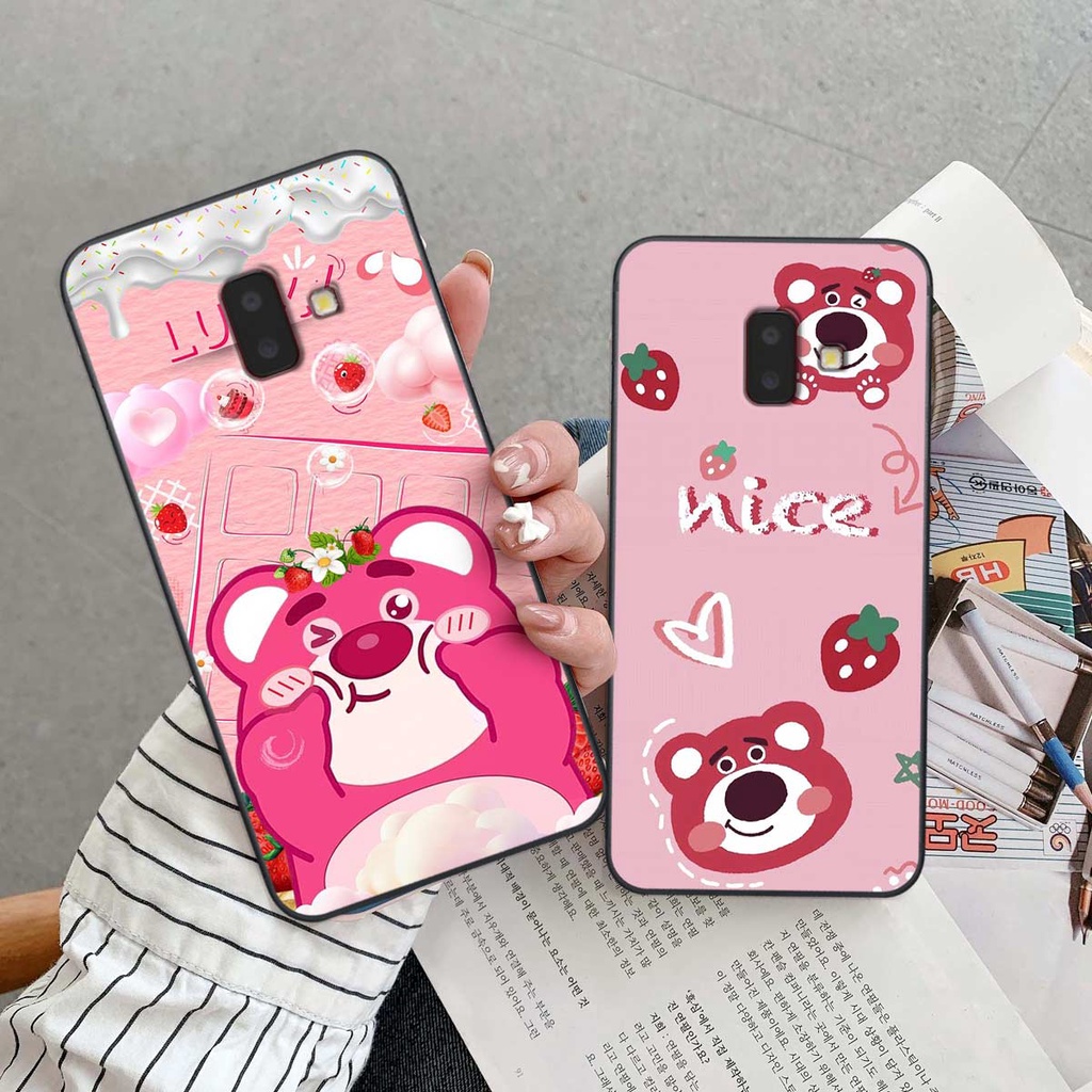 Ốp Samsung J6 2018 / J6 Plus / J6+ phong cách nice sweet bear gấu dâu lotso hot trend thời trang