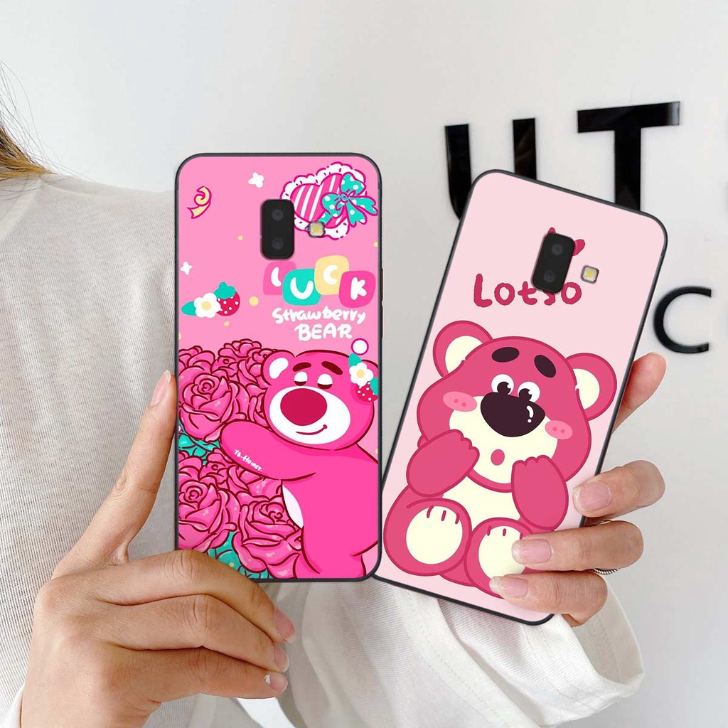 Ốp Samsung J6 2018 / J6 Plus / J6+ phong cách nice sweet bear gấu dâu lotso hot trend thời trang