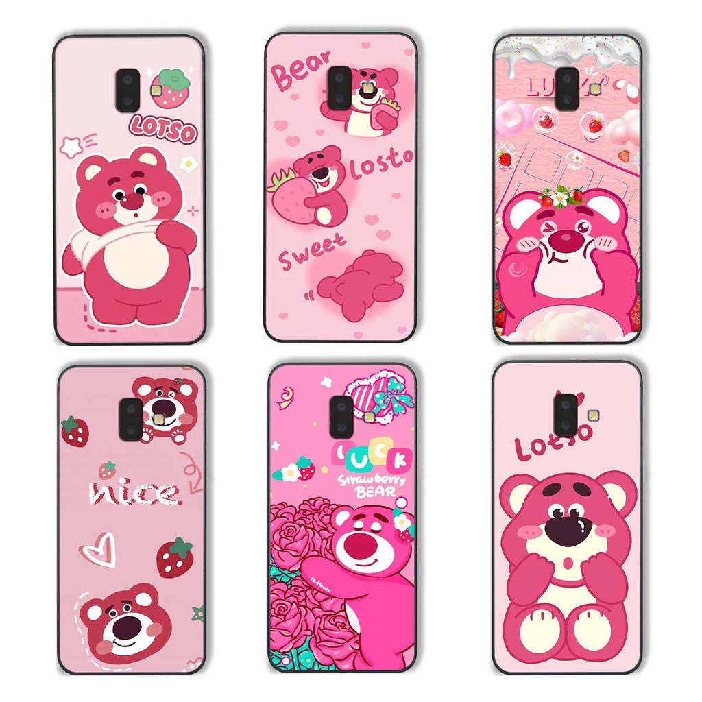 Ốp Samsung J6 2018 / J6 Plus / J6+ phong cách nice sweet bear gấu dâu lotso hot trend thời trang