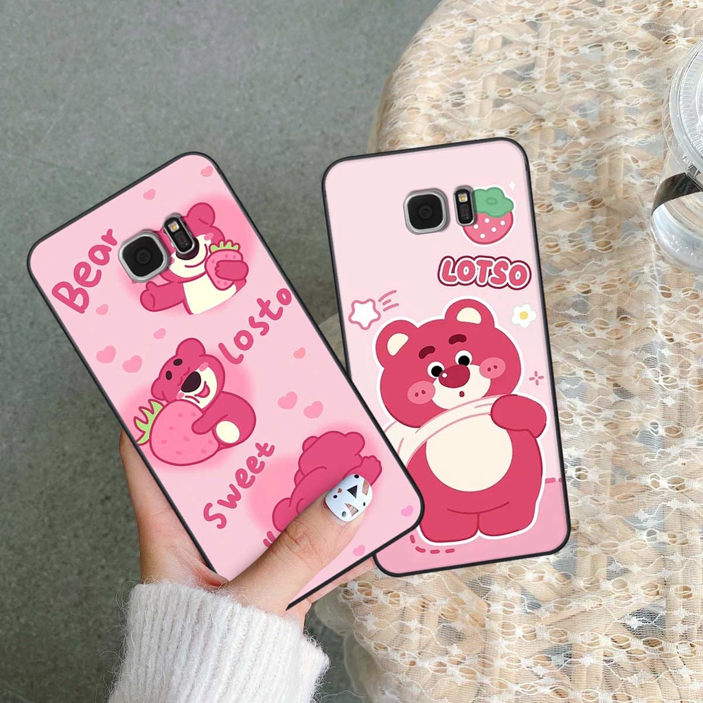 Ốp Samsung S6 / S6 EDGE / S7 / S7 EDGE phong cách nice sweet bear gấu dâu lotso hot trend thời trang
