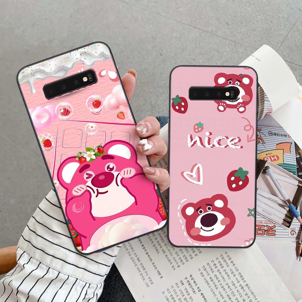 Ốp Samsung S10 / S10 5G / S10 Plus / S10+ phong cách nice sweet bear gấu dâu lotso hot trend thời trang