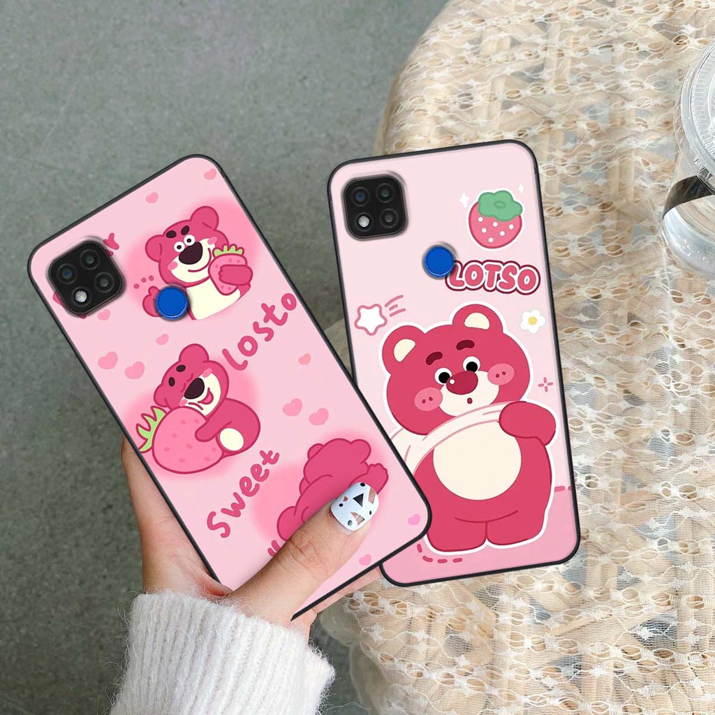 Ốp Xiaomi Redmi 9C phong cách nice sweet bear gấu dâu lotso hot trend thời trang