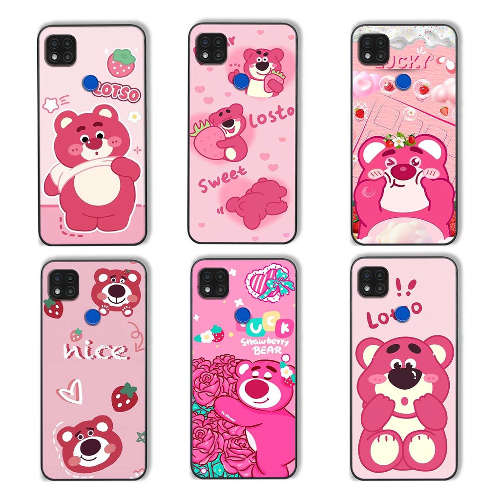 Ốp Xiaomi Redmi 9C phong cách nice sweet bear gấu dâu lotso hot trend thời trang