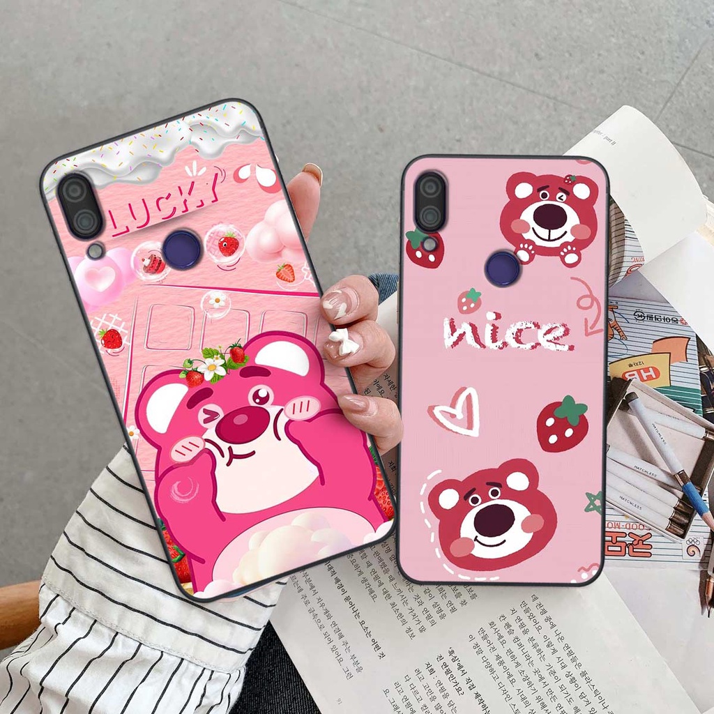 Ốp Xiaomi Redmi Note 7 phong cách nice sweet bear gấu dâu lotso hot trend thời trang