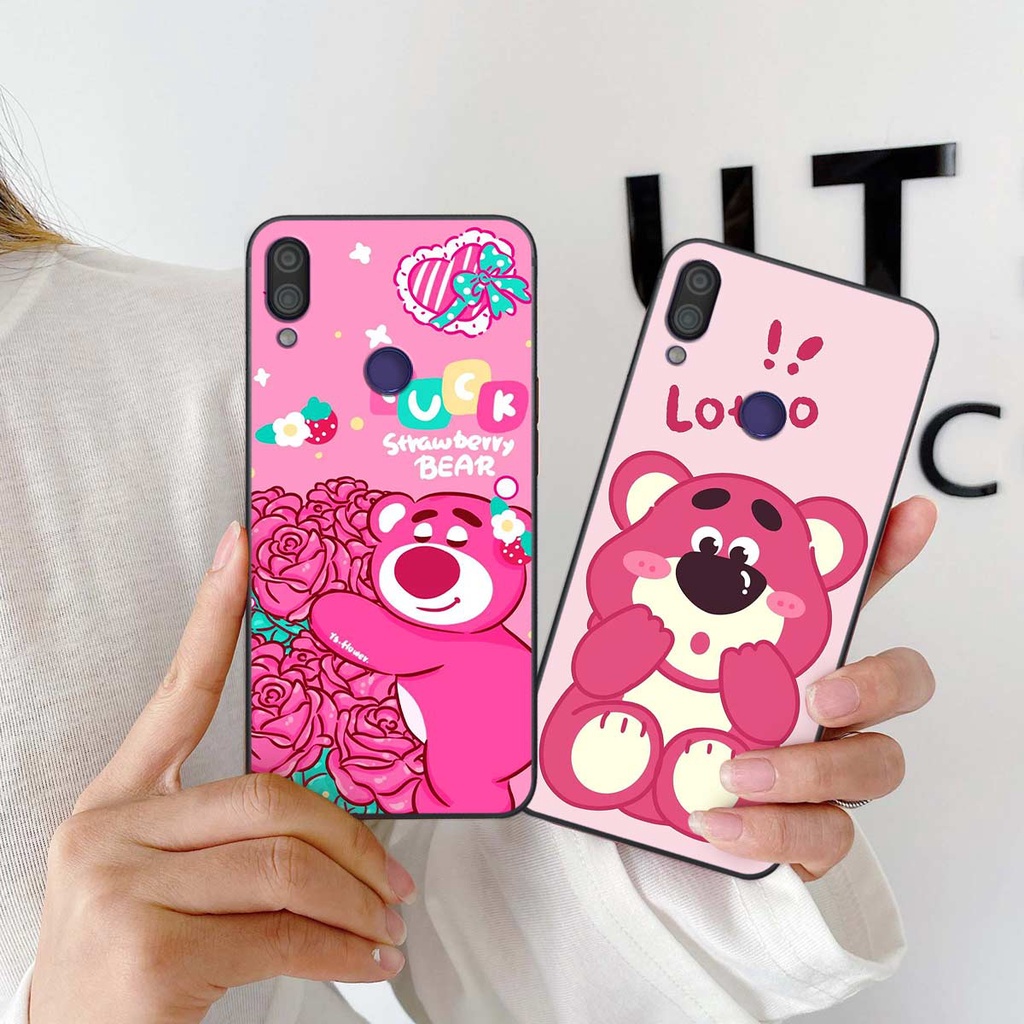 Ốp Xiaomi Redmi Note 7 phong cách nice sweet bear gấu dâu lotso hot trend thời trang