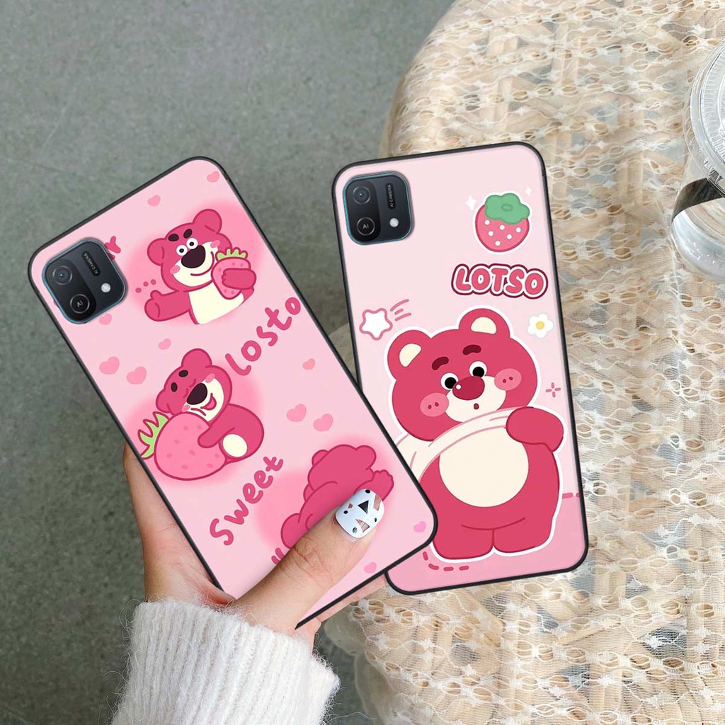 Ốp Oppo A16k phong cách nice sweet bear gấu dâu lotso hot trend thời trang