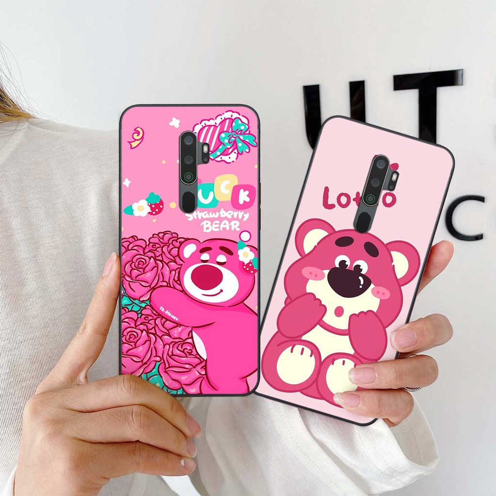 Ốp Oppo A5 2020 / A9 2020 phong cách nice sweet bear gấu dâu lotso hot trend thời trang