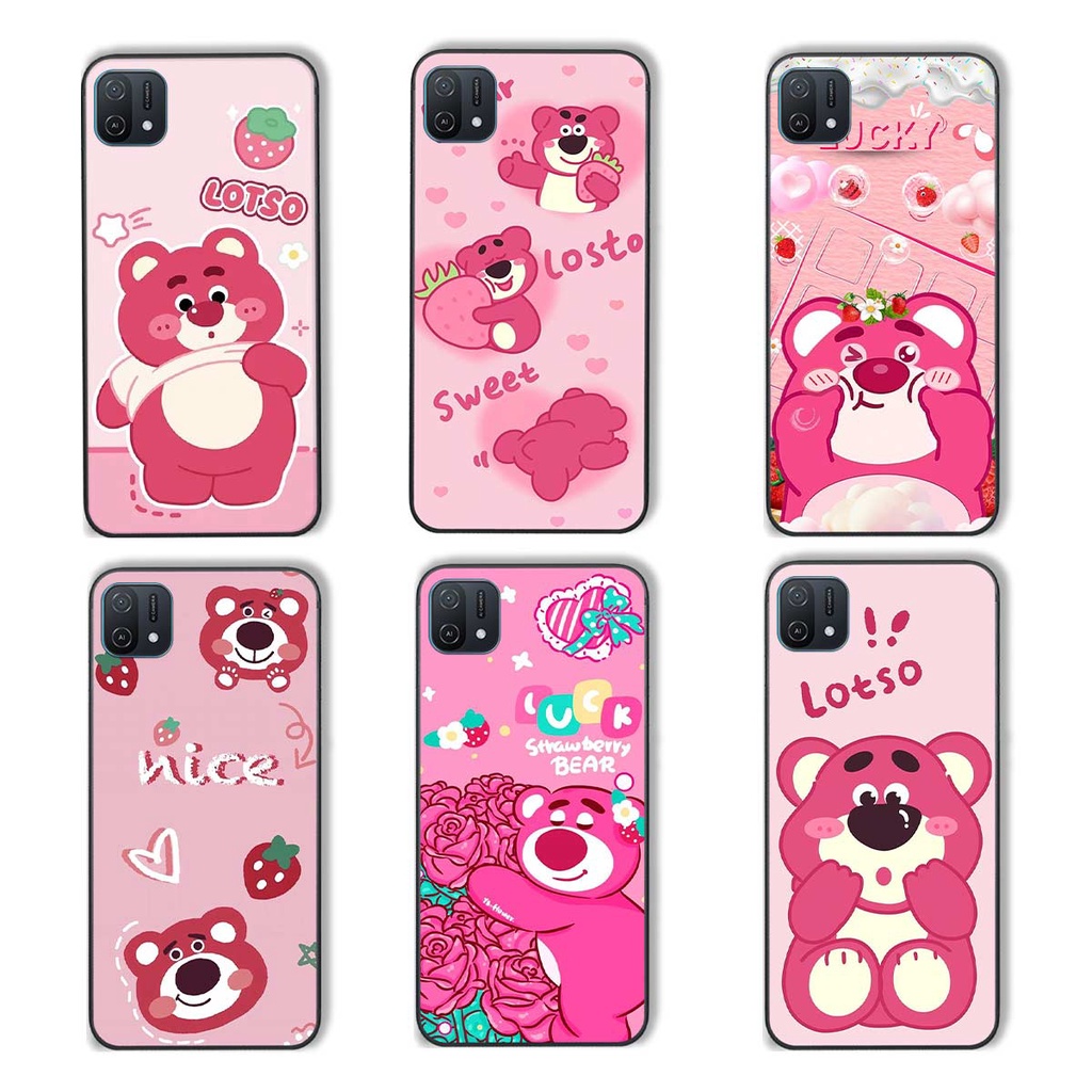 Ốp Oppo A16k phong cách nice sweet bear gấu dâu lotso hot trend thời trang