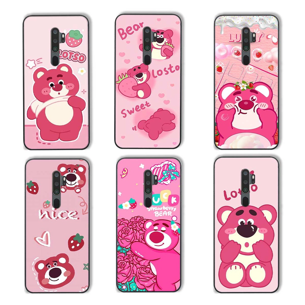 Ốp Oppo A5 2020 / A9 2020 phong cách nice sweet bear gấu dâu lotso hot trend thời trang