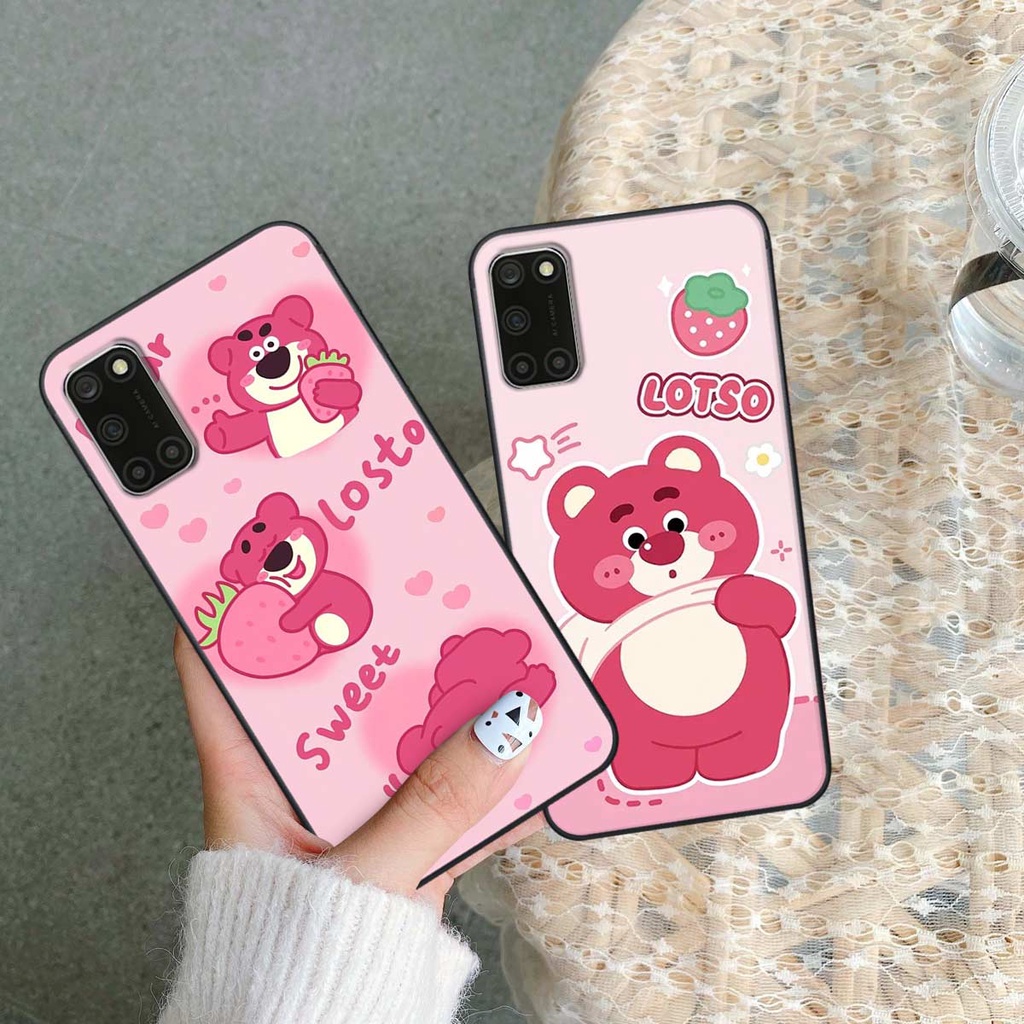 Ốp Oppo A52 / A92 phong cách nice sweet bear gấu dâu lotso hot trend thời trang