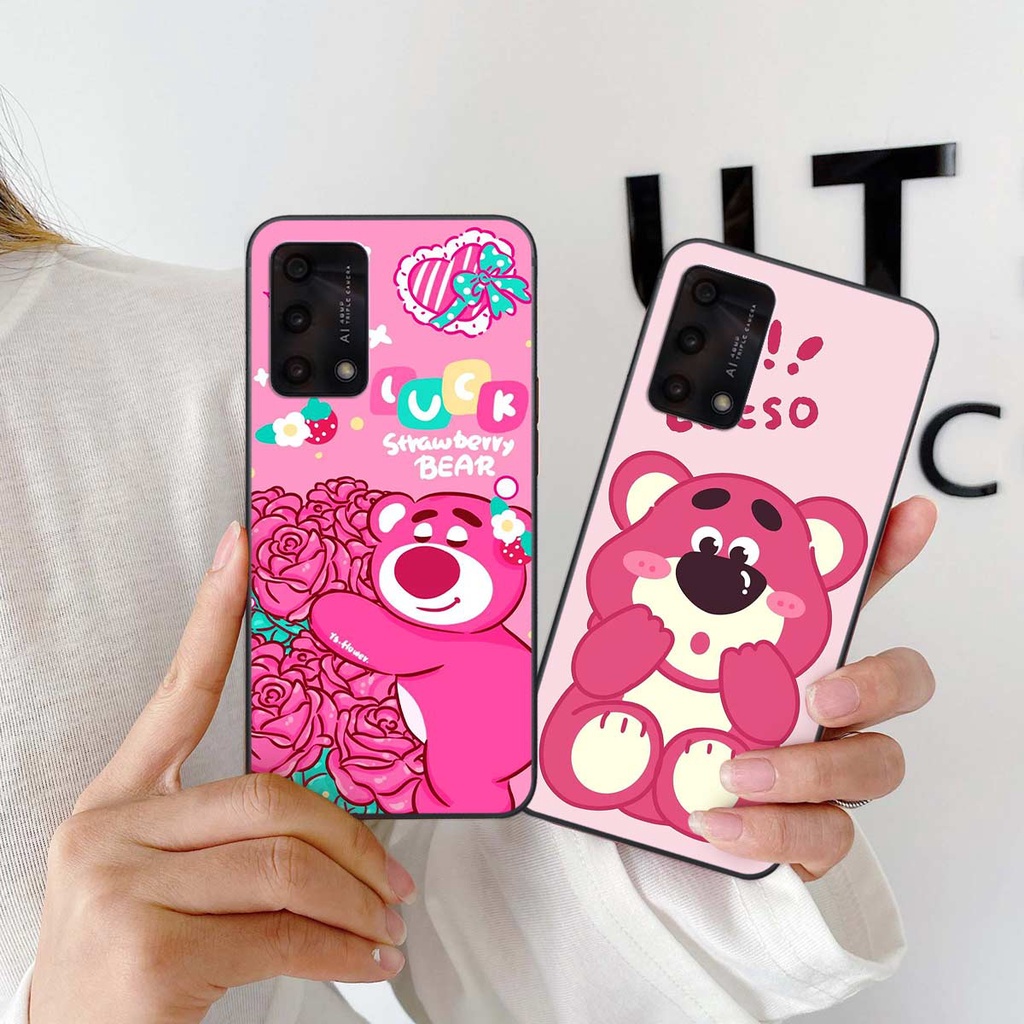 Ốp Oppo A74 / A94 / A95 phong cách nice sweet bear gấu dâu lotso hot trend thời trang
