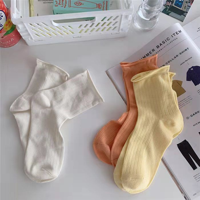 Đôi Vớ Màu Kẹo Thời Trang Nhật Bản Nhiều Màu Sắc Bắt Mắt Dễ Phối Đồ