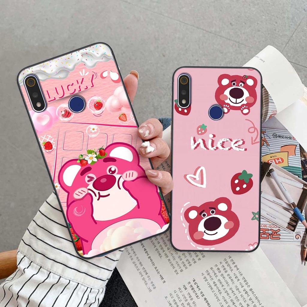 Ốp Realme 3 / 3 Pro phong cách nice sweet bear gấu dâu lotso hot trend thời trang