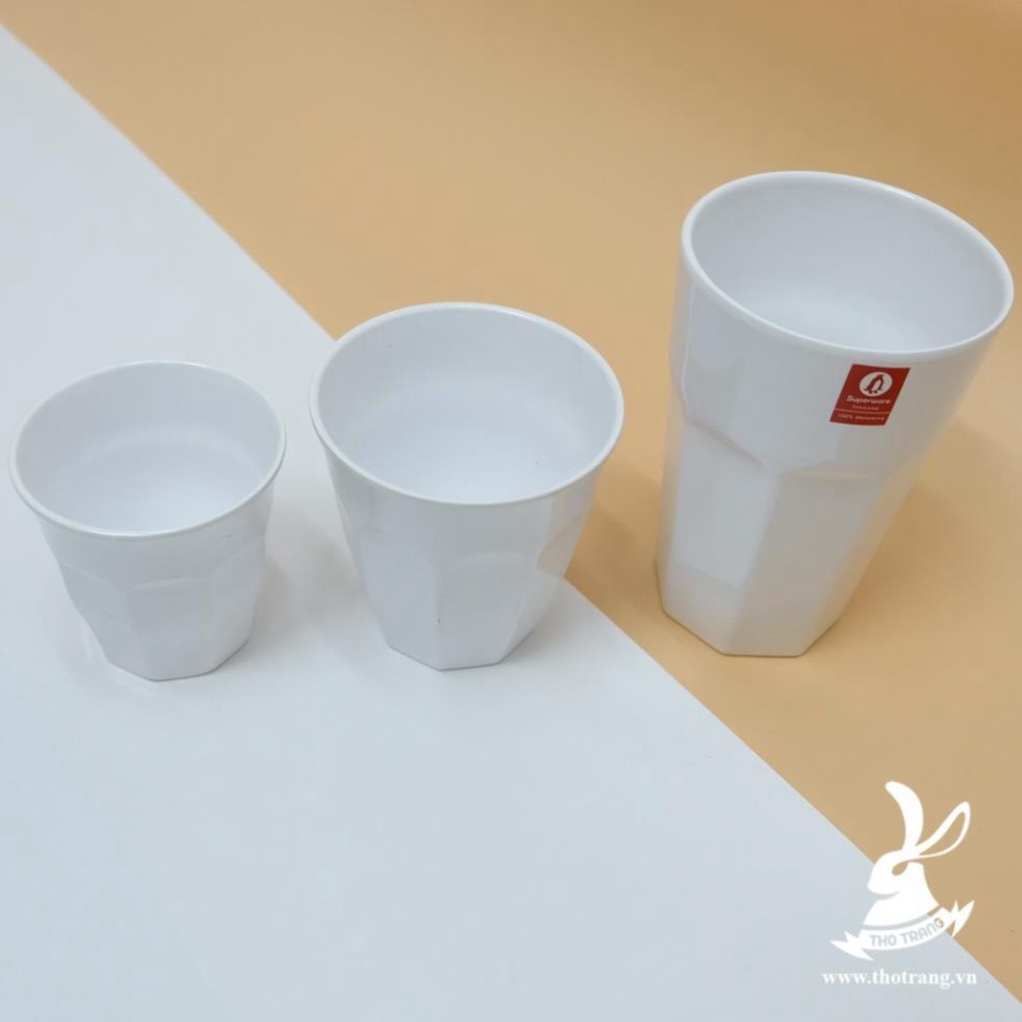 Ly uống nước, ly trà đá xanh,trắng,nâu,đen nhựa melamine Superware Vương Quốc của nụ cười (C730,C733,CV047)