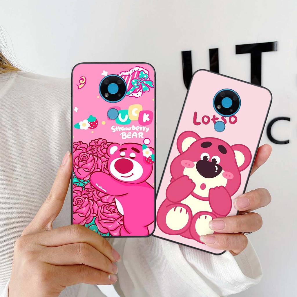 Ốp Nokia 3.4 phong cách nice sweet bear gấu dâu lotso hot trend thời trang