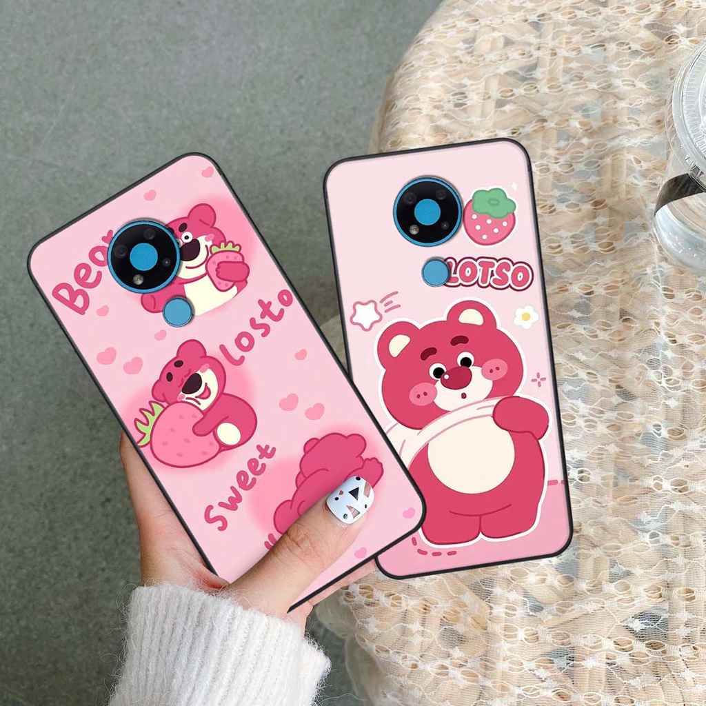 Ốp Nokia 3.4 phong cách nice sweet bear gấu dâu lotso hot trend thời trang