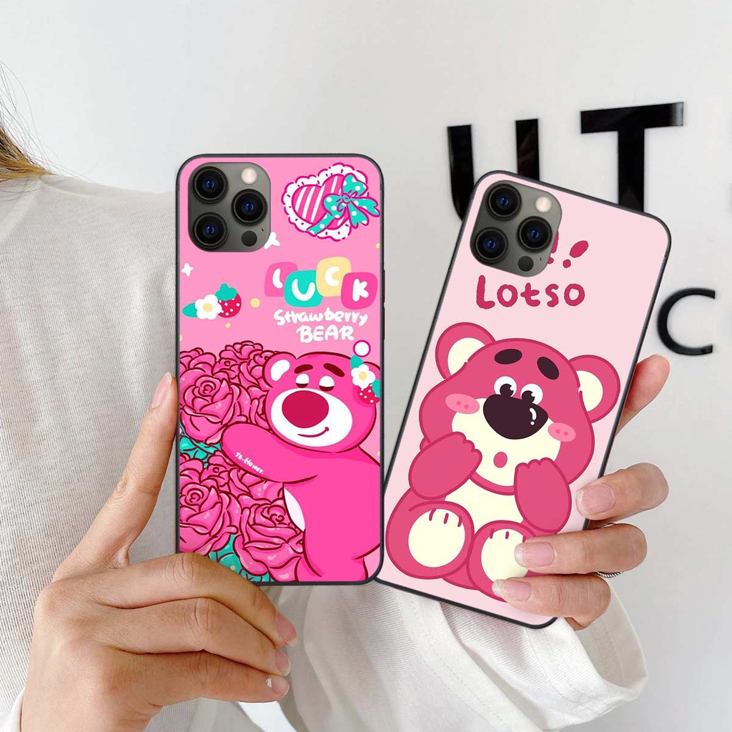 Ốp iPhone 11 12 11Pro 12Pro Pro Promax Max phong cách nice sweet bear gấu dâu lotso hot trend thời trang