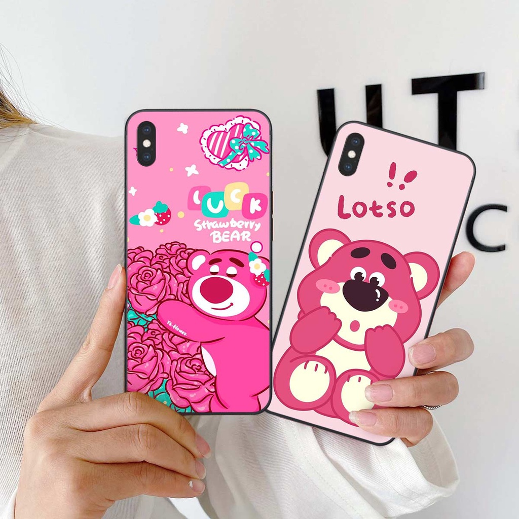 Ốp iPhone X Xr Xs XsMax Max phong cách nice sweet bear gấu dâu lotso hot trend thời trang