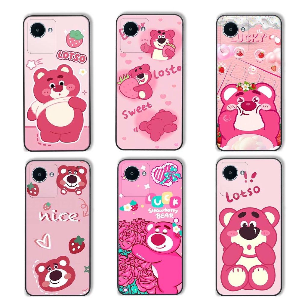 Ốp Realme C30s phong cách nice sweet bear gấu dâu lotso hot trend thời trang