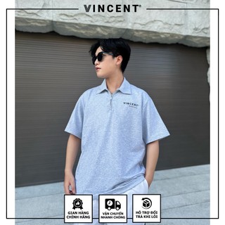 Áo Polo Zipper Vincent Cream/ Grey