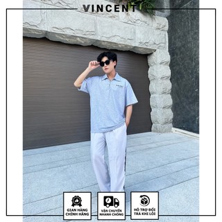 Áo Polo Zipper Vincent Cream/ Grey