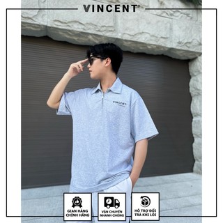 Áo Polo Zipper Vincent Cream/ Grey