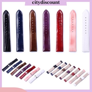{Citydiscount} Dây đeo đồng hồ thay thế bằng da bóng họa tiết thằn lằn dành cho nữ